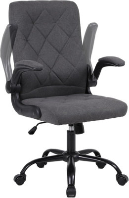  - Ergonomic Computer Desk Chair With Flip-Up Armrest90-105 Degrees Reclining And 360 Swivel