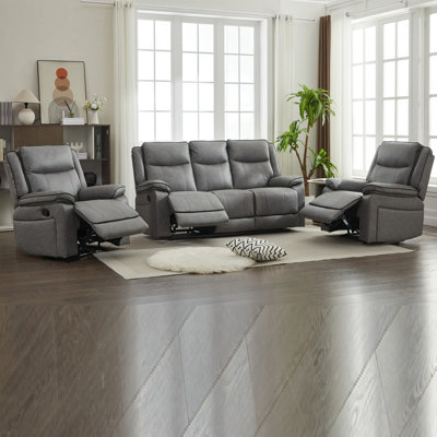 Manual Recliners Sofa5 Seater Recliner Couches Set1+1+3 Seater from B&Q