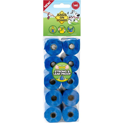 Bags On Board Blue Dog Poop Pick-Up Bags 140 Pack from B&Q