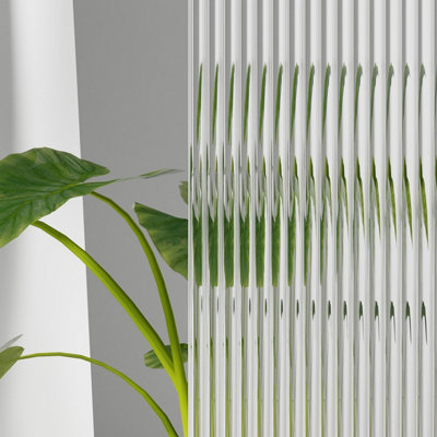 Reeded Glass Window FilmDecorative Privacy Fluted Film (W) 76Cm (L) 100Cm from B&Q