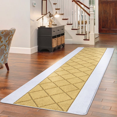 Smart Living Carmela Heavy Duty Machine Washable Hallway Kitchen Non Slip Door Mat60Cm X 110CmOchre from B&Q