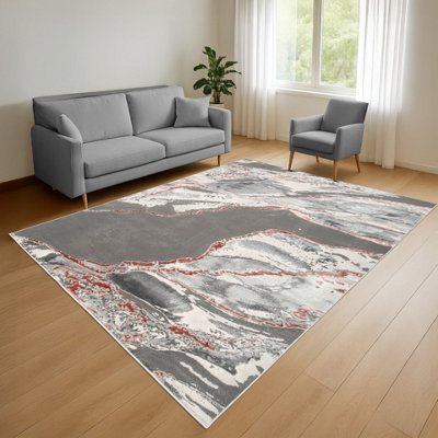 Smart Living Parma Modern Shimmer RugSoft Luxury For Living & BedroomPink80 X 150 Cm from B&Q