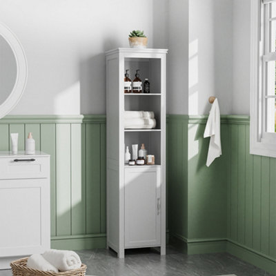 Thehotsale Freestanding Bathroom Tall Cabinet With Magnetic Door 161.5Cm H X 40Cm W X 30Cm D from B&Q