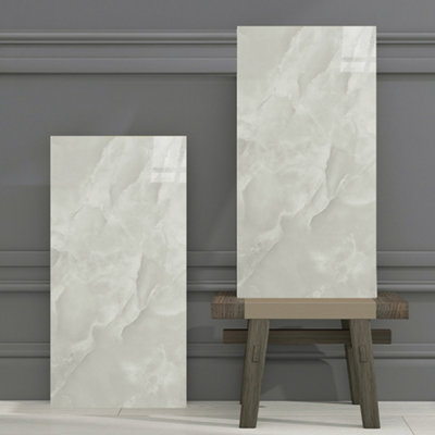 Garden Sanctuary Peel And Stick Marble Look Wall Panels Self Adhesive Wall Tiles H 60 X W 30 X T 0.2cm