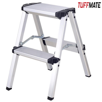 Tuff Mate 2 Step Folding Aluminium Step Ladder from B&Q