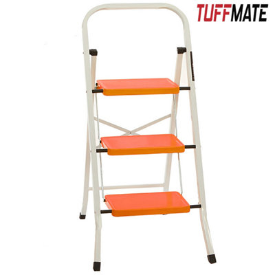 TUFFMATE 3 Step Folding Step Ladder Wide Treads Tuff Mate from B&Q