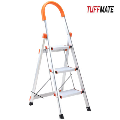 Tuff Mate Step Ladder Three Step Ladder Orange from B&Q