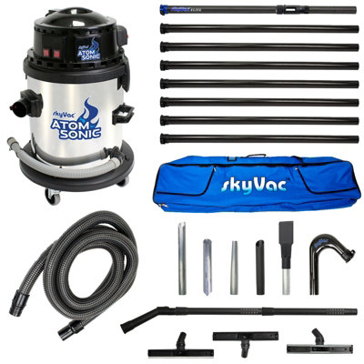Skyvac Atom Sonic Gutter Vacuum Clamped 8 Pole Package (12M/40Ft Heights) from B&Q