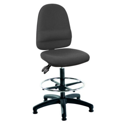 Mist 2 Draughtsman ChairCharcoal Fabric from B&Q