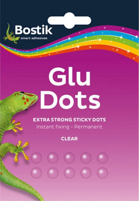B&Q -   Glu Dots Extra Strength Permanent 10mm Pack Of 64 (2 Packs)