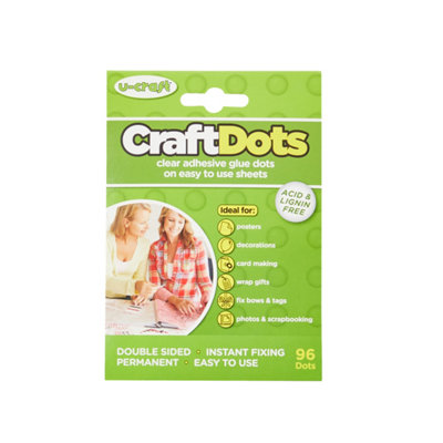 U-Craft Adhesive Dots Extra Strength Permanent 10mm Pack Of 96 (6 Packs) from B&Q