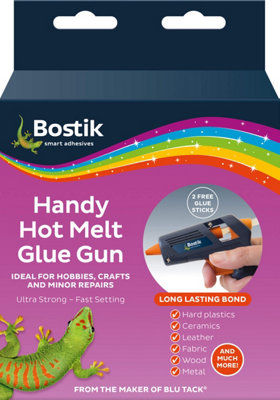 Bostik 2 X Handy Mini Hot Melt Glue Gun + 2 Free Glue Sticks