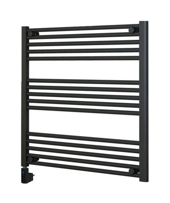 B&Q -  Adige Anthracite Electric Towel Rail 800mm Wide800mm High