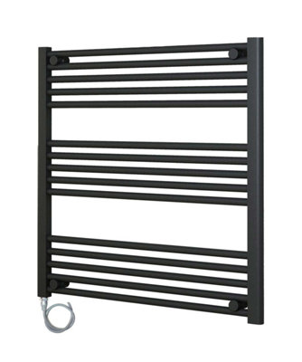B&Q -  Adige Anthracite Electric Towel Rail 800mm Wide800mm High