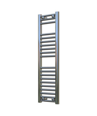 B&Q -  Adige Narrow Chrome Towel Radiator 300mm Wide1000mm High