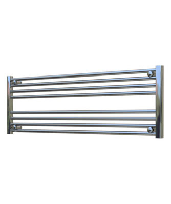 B&Q -  Adige Horizontal Chrome Towel Radiator 1200mm Wide400mm High