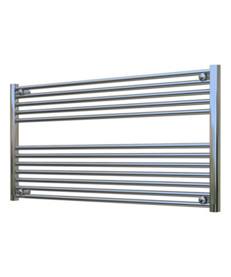B&Q -  Adige Horizontal Chrome Towel Radiator 1200mm Wide600mm High
