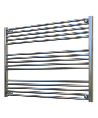 B&Q -  Adige Horizontal Chrome Towel Radiator 1200mm Wide800mm High