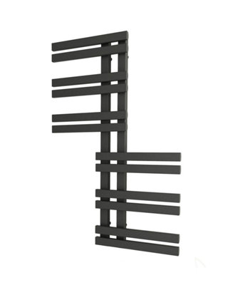 B&Q -  Adige Zhia Designer Towel Radiator Anthracite 600mm Wide1000mm High