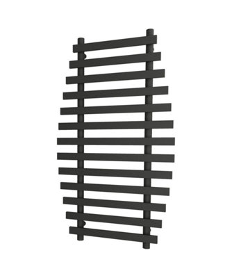 B&Q -  Adige Diveri Anthracite Bathroom Radiator 600mm Wide1200mm High