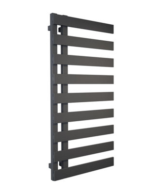 B&Q -  Adige Emreno Designer Towel Radiator 500mm X 1232mmOpen End Flat Anthracite