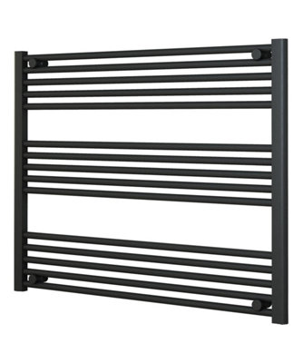 Adige Radiators Anthracite Adige Horizontal Towel Radiator 1000Mm Wide, 800Mm High B&Q