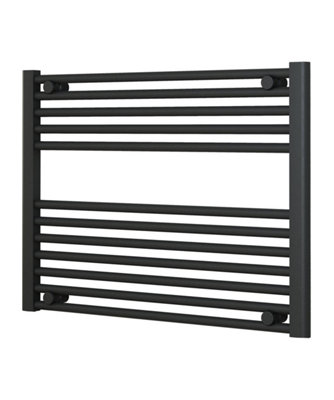 B&Q -  Adige Horizontal Anthracite Towel Radiator 800mm Wide600mm High