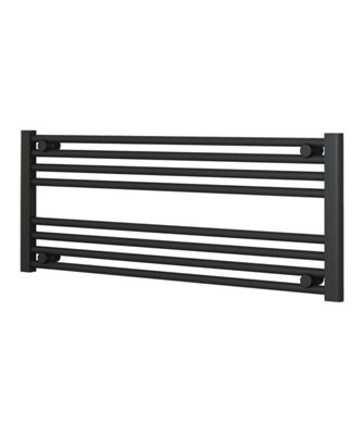 B&Q -  Adige Horizontal Anthracite Towel Radiator 1000mm Wide400mm High