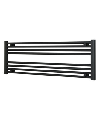 B&Q -  Adige Horizontal Anthracite Towel Radiator 1200mm Wide400mm High