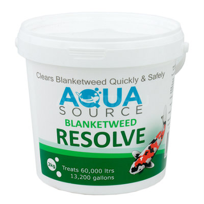 Aqua Source Blanketweed Resolve 2Kg Pond Green Clear Water Treatment String Algae Remover Koi Fish Safe from B&Q