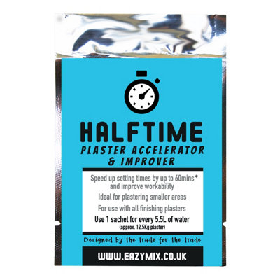 B&Q -  Halftime Plaster Accelerator0.05Kg Sachet