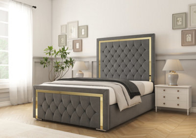Comfort Beds Sofia Gold Armour Conistan Bed Frame from B&Q