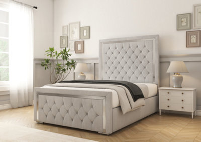 Comfort Beds Sofia Gold Silver Naples Bed Frame from B&Q