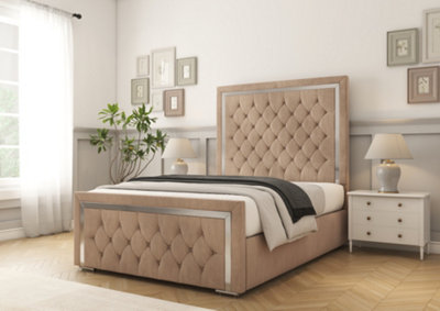 Comfort Beds Sofia Gold Mink Naples Bed Frame from B&Q