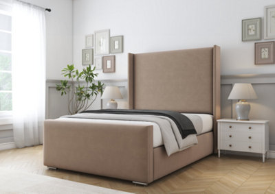 Comfort Beds Madrid Mink Plush Bed Frame from B&Q