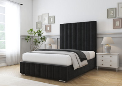 Comfort Beds Lorenzo Black Plush Bed Frame from B&Q