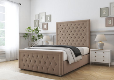 Comfort Beds Hilton Mink Plush Bed Frame from B&Q