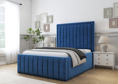 Comfort Beds Emperor Navy Plush Bed Frame from B&Q