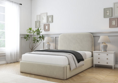 Comfort Beds Diana Cream Plush Bed Frame from B&Q