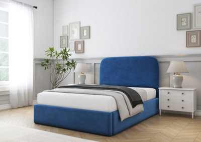 Comfort Beds Diana Navy Plush Bed Frame from B&Q