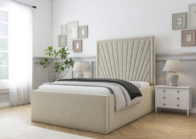 Comfort Beds Kensington Cream Plush Bed Frame from B&Q