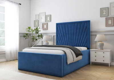 Comfort Beds Kensington Navy Plush Bed Frame from B&Q
