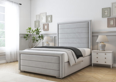 Comfort Beds Anna Silver Plush Bed Frame from B&Q
