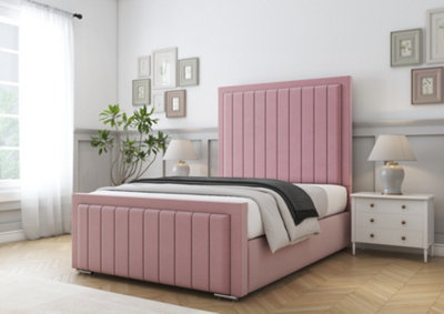 Comfort Beds Arizona Blush Plush Bed Frame With Mattress from B&Q