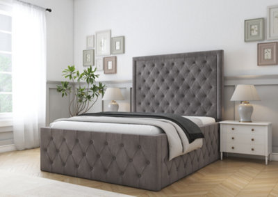 Comfort Beds Winchester Slate Naples Bed Frame With Mattress from B&Q