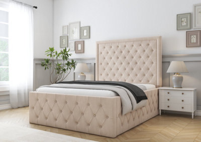 Comfort Beds Winchester Sand Naples Bed Frame With Mattress from B&Q