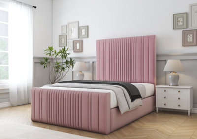 Comfort Beds The Foxy Blush Plush Bed Frame With Mattress from B&Q
