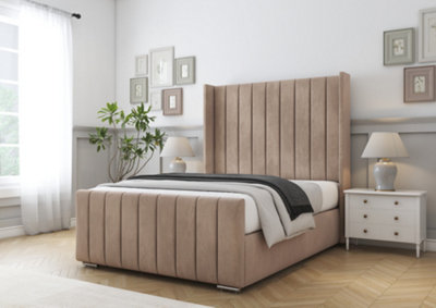 Comfort Beds Serena Mink Naples Bed Frame With Mattress from B&Q