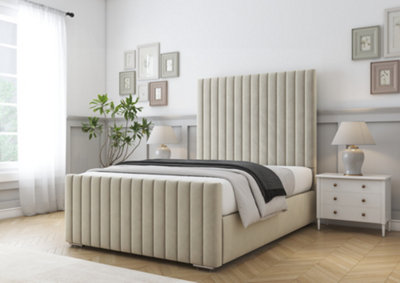 Comfort Beds Khloe Cream Plush Bed Frame With Mattress from B&Q