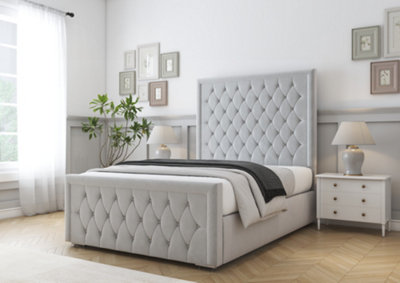 Comfort Beds Hilton Silver Plush Bed Frame With Mattress from B&Q